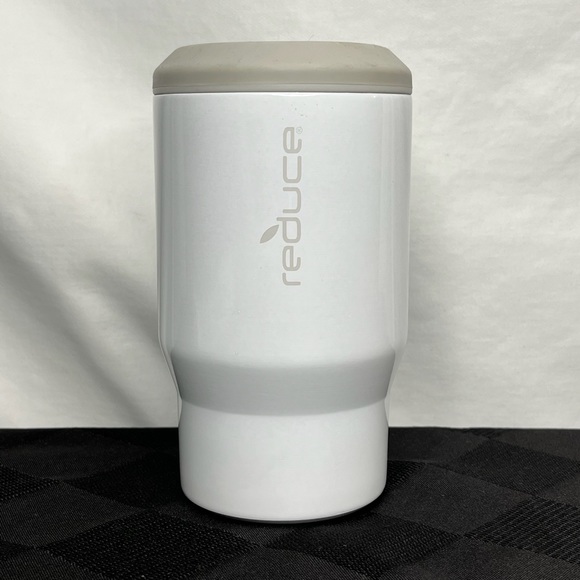Reduce- Steel Vacuum Insulated 14 oz Bottle/Can Holder Drink Cooler in White - Picture 1 of 5